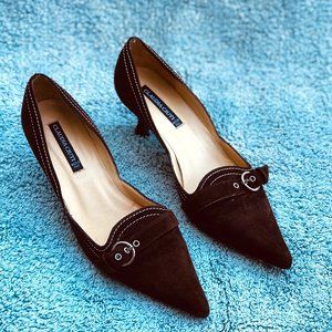 Authentic CLAUDIA CIUTI Suede Pumps, Size 5M, **New Made in Italy